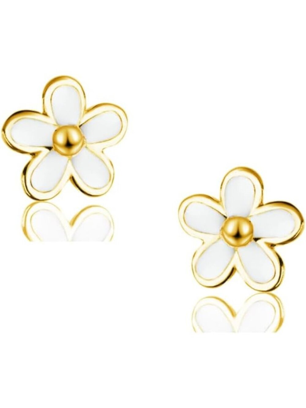 Petite Solid 925 Sterling Silver Daisy Stud Earrings for Women & Teens - Floral